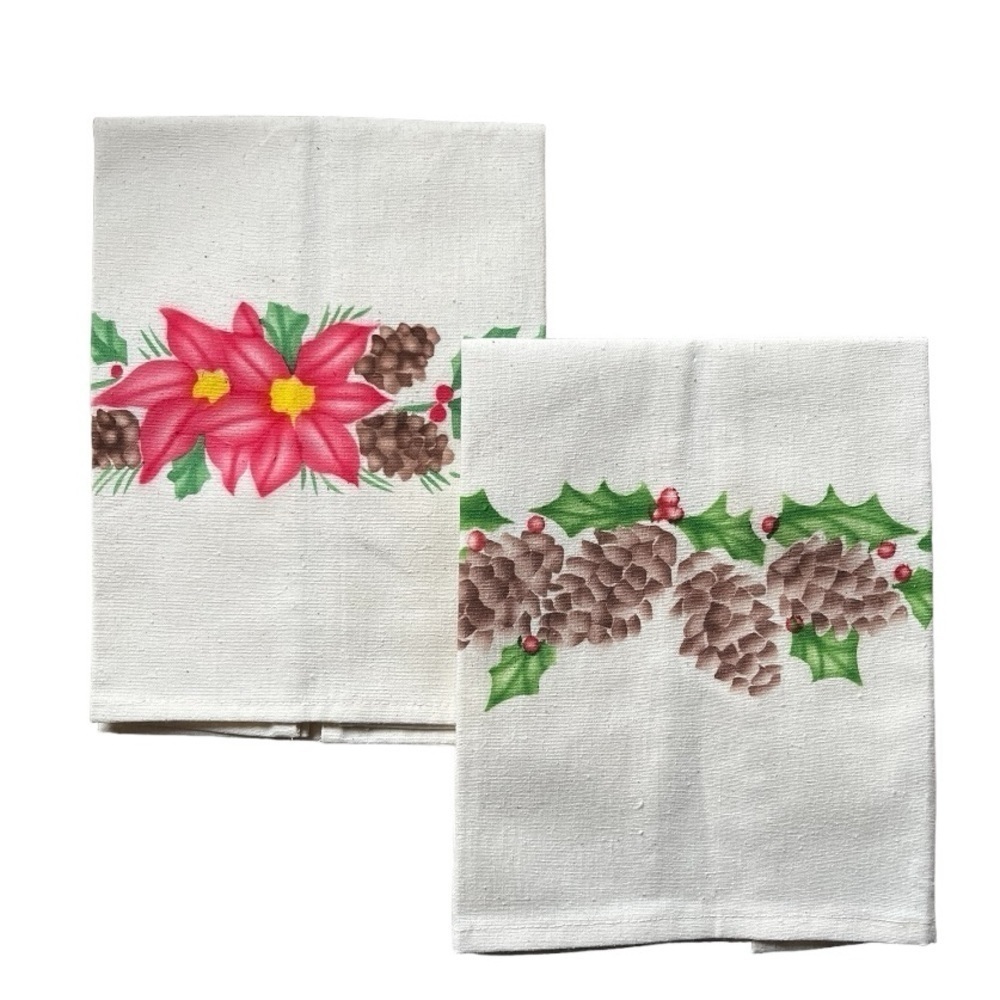 Holiday Lightweight Kitchen / Dish Towels - (set of two)